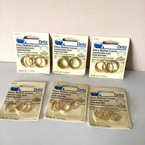 Dritz Deco Button Covers Gold Color Upholstery Cushions